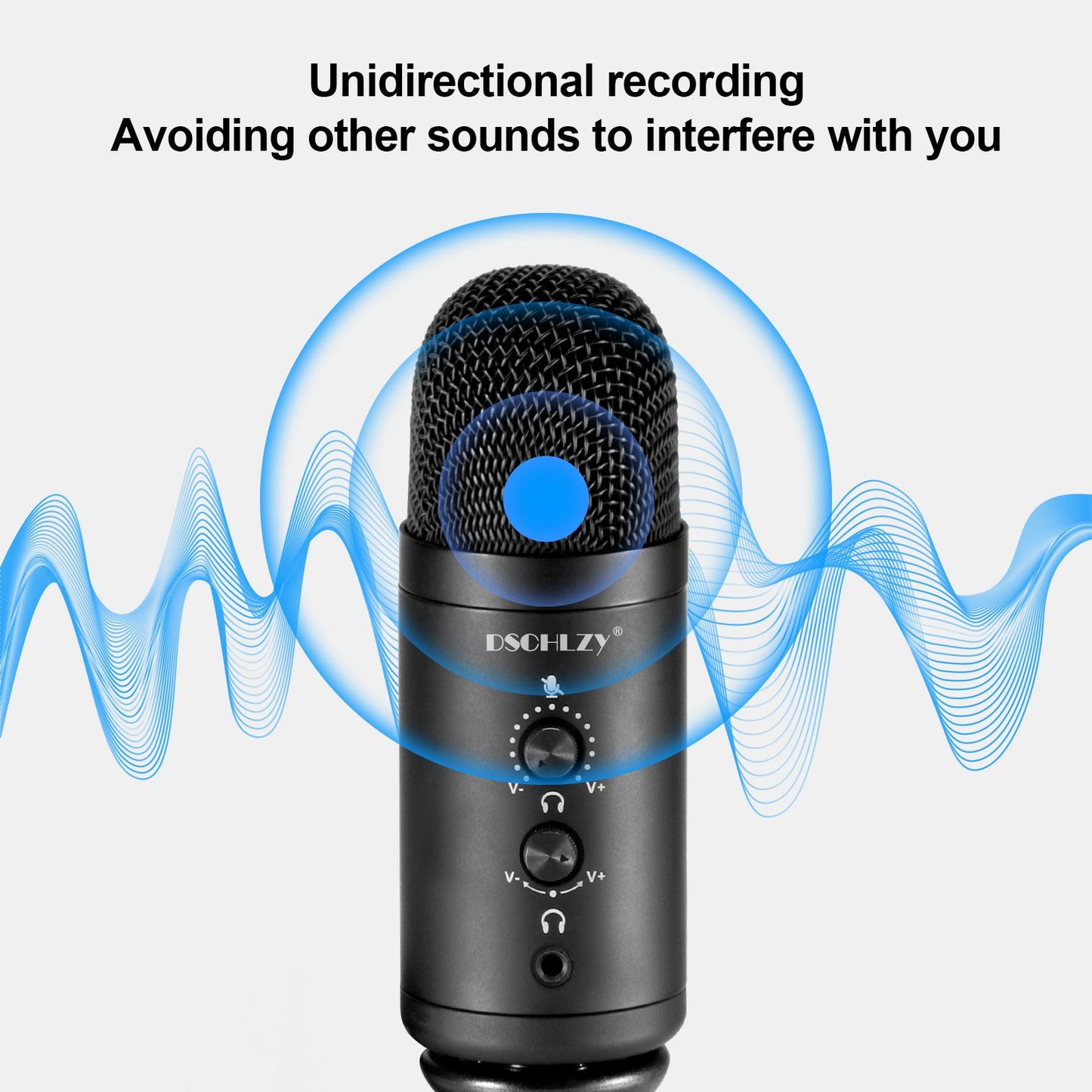 USB Recording Microphone for Computer Podcast: Zero Latency Monitoring Professional PC Mic Studio Cardioid Kit with Tripod Stand, Great for Gaming, Podcasting, Streaming, YouTube, Voice Over, Skype