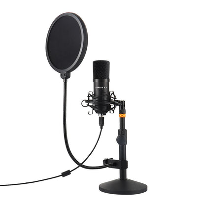 USB Streaming Podcast PC Microphone,Professional Computer Mic 192kHz/24bit Studio Cardioid Condenser Kit with Sound Card Desktop Stand Shock Mount Pop Filter for Skype Youtuber